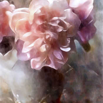 Digitale Kunst getiteld "Soft Pastel Peonies" door Susan Maxwell Schmidt, Origineel Kunstwerk, Digitaal Schilderwerk