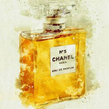 Цифровое искусство под названием "Chanel No. 5 in Wat…" - Susan Maxwell Schmidt, Подлинное произведение искусства, Цифровая…