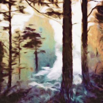 Arts numériques intitulée "Winter Woodland" par Susan Maxwell Schmidt, Œuvre d'art originale, Peinture numérique