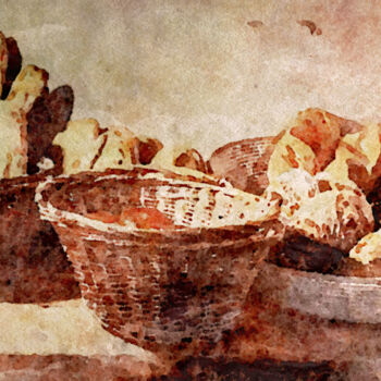 Digital Arts titled "Baskets of Artisan…" by Susan Maxwell Schmidt, Original Artwork, Digital Painting