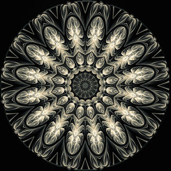 Digital Arts titled "Cameo Mandala" by Susan Maxwell Schmidt, Original Artwork, Digital Painting