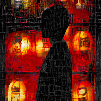 Grafika cyfrowa / sztuka generowana cyfrowo zatytułowany „Midnight in Chinato…” autorstwa Susan Maxwell Schmidt, Oryginalna…