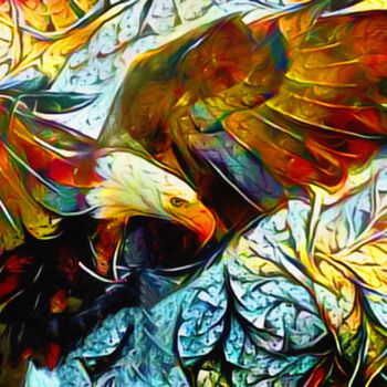 Artes digitais intitulada "Thunderbird" por Susan Maxwell Schmidt, Obras de arte originais, Pintura digital