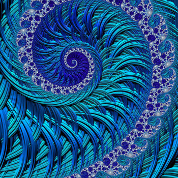 Digital Arts titled "Swirl Pool" by Susan Maxwell Schmidt, Original Artwork, Digital Painting