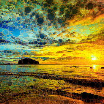 Photography titled "Golden Sea" by Susan Maxwell Schmidt, Original Artwork, Manipulated Photography