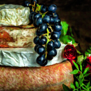 Digital Arts titled "Cheese, Fruit and R…" by Susan Maxwell Schmidt, Original Artwork, Digital Painting