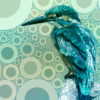 Digitale Kunst mit dem Titel "The Kingfisher" von Susan Maxwell Schmidt, Original-Kunstwerk, Fotomontage