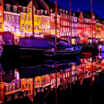 Фотография под названием "Nyhavn Harbor Copen…" - Susan Maxwell Schmidt, Подлинное произведение искусства, Цифровая фотограф…