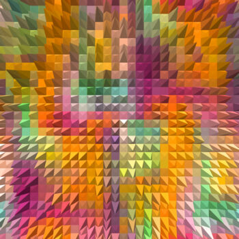 Arts numériques intitulée "Pyramid Scheme" par Susan Maxwell Schmidt, Œuvre d'art originale, Peinture numérique