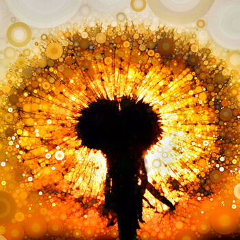 Цифровое искусство под названием "Dandelion Sunrise" - Susan Maxwell Schmidt, Подлинное произведение искусства, Цифровая жив…
