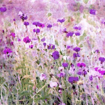 Arts numériques intitulée "Prairie Wildflowers" par Susan Maxwell Schmidt, Œuvre d'art originale, Peinture numérique