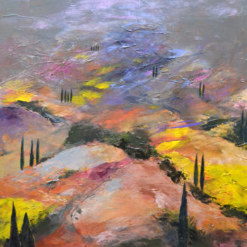 Pittura intitolato "Into the valley - O…" da Susan Monk, Opera d'arte originale, Acrilico