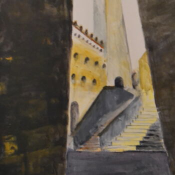 Painting titled "Torre Grosso S.G." by Susan Monk, Original Artwork, Acrylic
