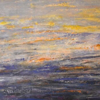 Pintura titulada "Mists with sunrise…" por Susan Monk, Obra de arte original, Acrílico