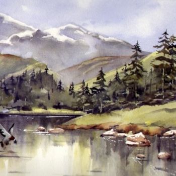 Painting titled "A LAKELAND VIEW" by Susan Shaw, Original Artwork