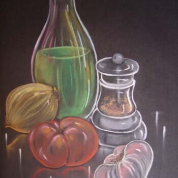 Pittura intitolato "la mesa" da Susana Rovo, Opera d'arte originale