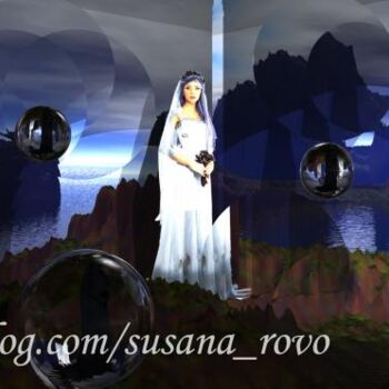 Digitale Kunst getiteld "la dama del lago" door Susana Rovo, Origineel Kunstwerk, 3D-modellering