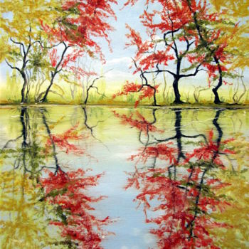 Painting titled "Autumn" by Susanart, Original Artwork, Oil