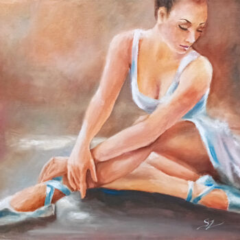 Painting titled "Ballet dancer 61" by Susana Zarate, Original Artwork, Oil