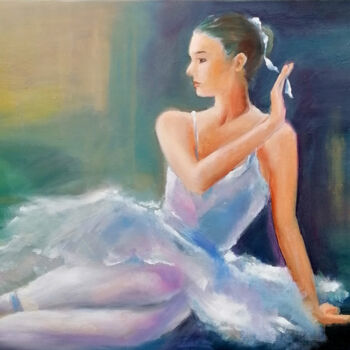 Painting titled "Ballet dancer 62" by Susana Zarate, Original Artwork, Oil
