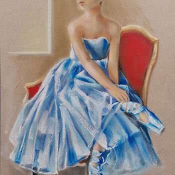 Peinture intitulée "Ballet dancer 63" par Susana Zarate, Œuvre d'art originale, Pastel