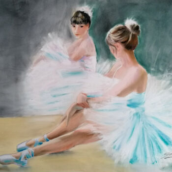 Peinture intitulée "Ballet Dancer 24-1" par Susana Zarate, Œuvre d'art originale, Pastel