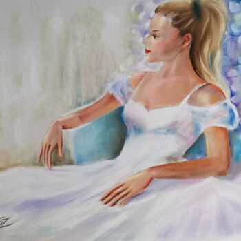 Painting titled "Ballet Dancer 24-2" by Susana Zarate, Original Artwork, Pastel