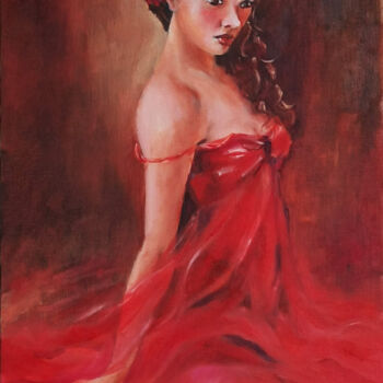Painting titled "Allison" by Susana Zarate, Original Artwork, Oil
