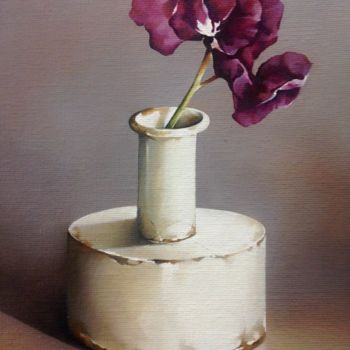 Painting titled "Sweet Pea" by Susan Cairns, Original Artwork, Oil