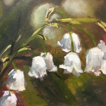 Картина под названием "Lily of the Valley" - Susan E Jones, Подлинное произведение искусства, Акрил