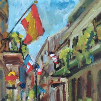 Malerei mit dem Titel "French Quarter" von Susan E Jones, Original-Kunstwerk, Acryl