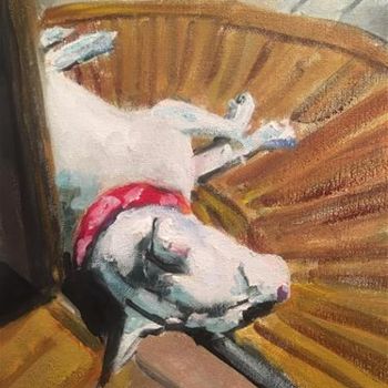 Painting titled "Abby in the Sunshine" by Susan E Jones, Original Artwork, Acrylic