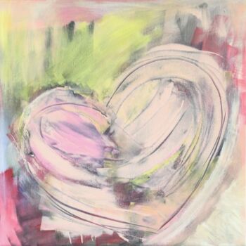 Malerei mit dem Titel "Herzens Liebe Abstr…" von Susanna Schorr, Original-Kunstwerk, Acryl Auf Keilrahmen aus Holz montiert