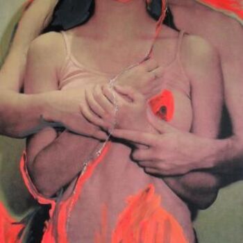 Pintura intitulada "L'abbraccio 3" por Susanna De Paolis, Obras de arte originais