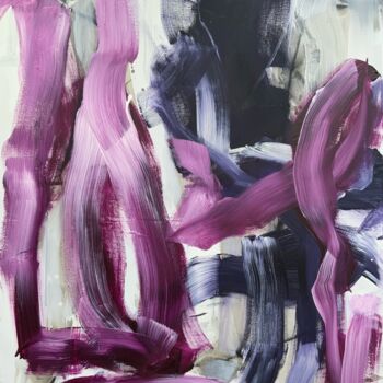 Malarstwo zatytułowany „Freaky Purple” autorstwa Susanne Kirsch, Oryginalna praca, Akryl Zamontowany na Drewniana rama noszy