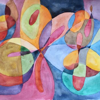 Painting titled "February ending" by Susanne Portmann, Original Artwork, Gouache