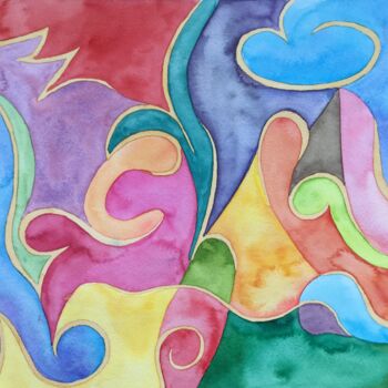 Painting titled "maerz6" by Susanne Portmann, Original Artwork, Watercolor