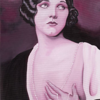 Painting titled "Adrienne Ames" by Susheela, Original Artwork, Oil