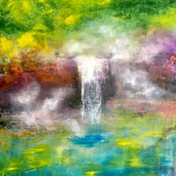 Pittura intitolato "Everflowing" da Sushma Legendre Mcintosh, Opera d'arte originale, Olio
