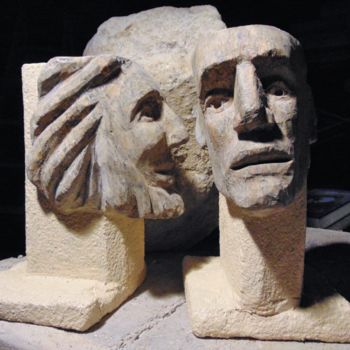 Scultura intitolato "Conto-che um segred…" da Susoescultordapedra, Opera d'arte originale, Pietra