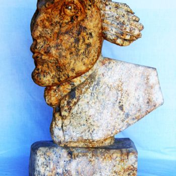 Sculpture intitulée "Génio" par Susoescultordapedra, Œuvre d'art originale, Pierre