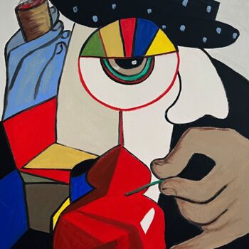 Pintura intitulada "Violin player" por Ta Byrne, Obras de arte originais, Óleo