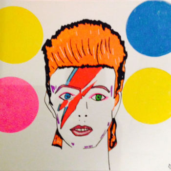 Painting titled "BOWIE" by Babeth, Original Artwork