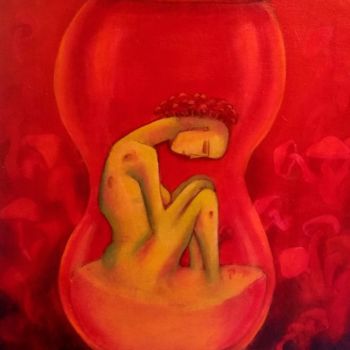 Painting titled "The Wound 2" by Subhankar Bhadra, Original Artwork, Acrylic