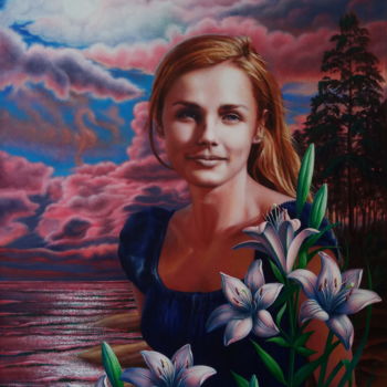Peinture intitulée "Марина, marina, МАР…" par Sergey Suvorov, Œuvre d'art originale, Acrylique