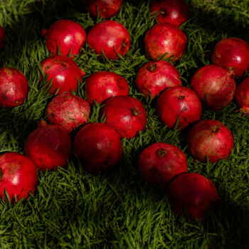 Photography titled "Pomegranate lie on…" by Suvorova Xenia, Original Artwork, Digital Photography