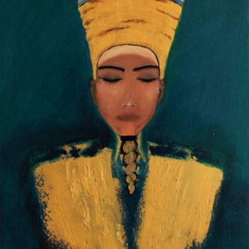 Pittura intitolato "The last pharaoh" da Suzanna Si, Opera d'arte originale, Olio