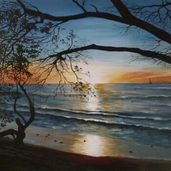 Painting titled "Romantic Barbados" by Suzanne B Gibbs, Original Artwork, Oil