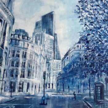 Painting titled "London in April 2020" by Suzanne B Gibbs, Original Artwork, Oil