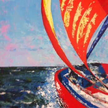 Painting titled "17-maritiem-zeezeil…" by Suzanne Lako, Original Artwork, Other